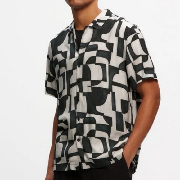 Kuwalla Beach Shirt Abstract Print Shirt Large - Picture 8 of 8